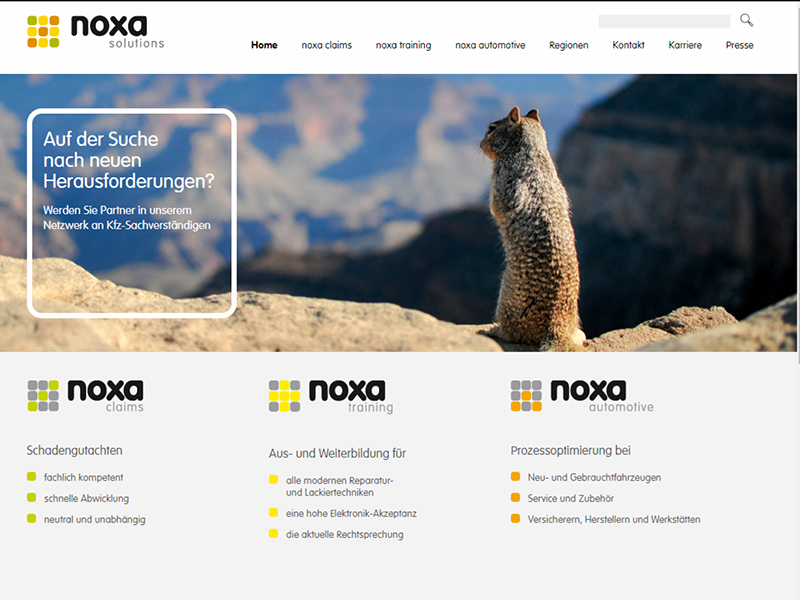 Homepage Noxa Solutions